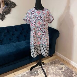 Cynthia Rowley Pink and Blue Paisley Dress